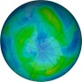 Antarctic ozone map for 2024-03-22